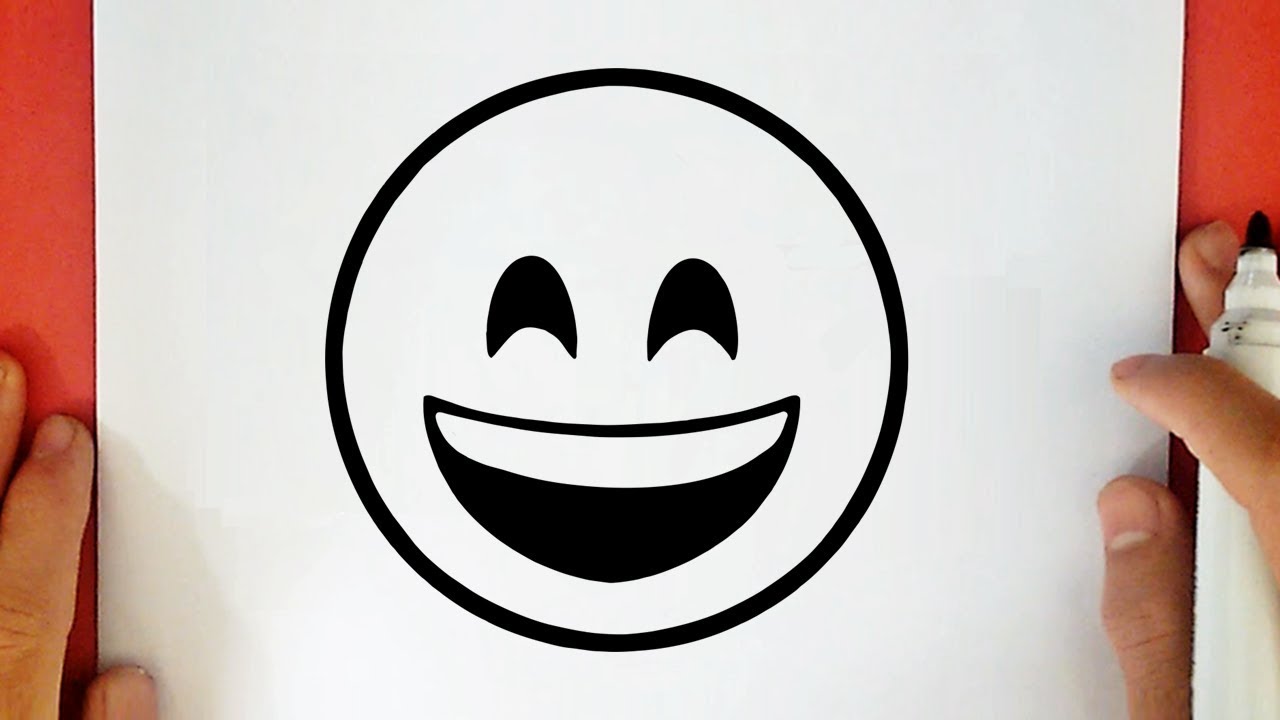 HOW TO DRAW A SMILING EMOJI 😊 - How to Draw a Smiley Face - Gülen Yüz  Emojisi Çizimi - YouTube