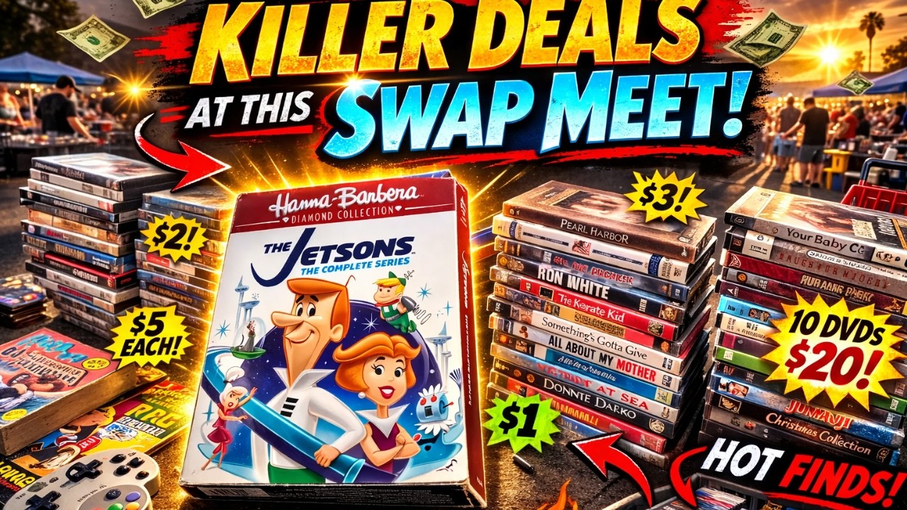 MEDIA QUEST - EPISODE 61:  HUNTING FOR RARE MOVIES AT THE FLEA MARKET AGAIN!