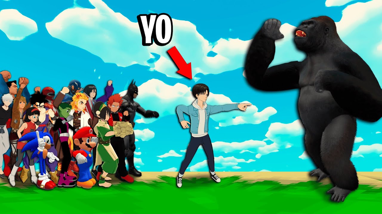 100 HOMBRES vs 1 GORILLA en REALIDAD VIRTUAL 🦍 | VRCHAT