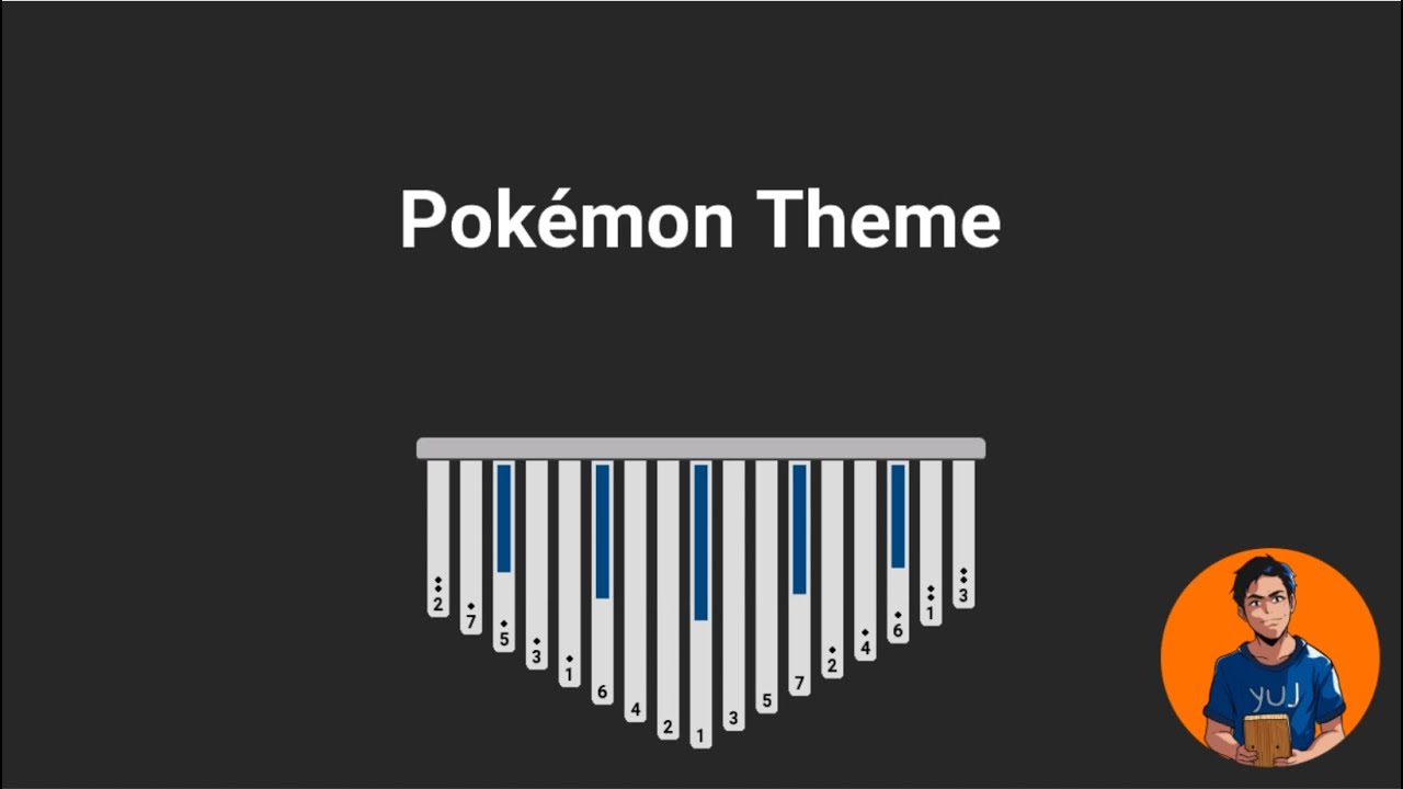 Pokemon Theme Gotta Catch Em All Kalimba Tabs Letter Number Notes Tutorial Kalimbatabs Net