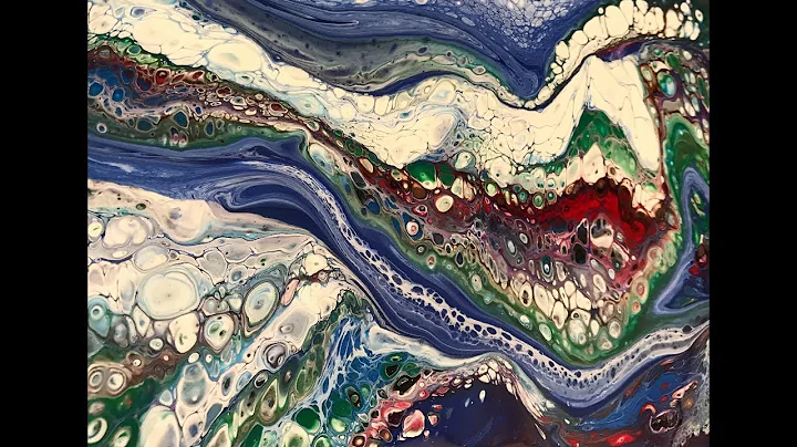 Landscape Aspirations-Acrylic paint pour with swipes and dirty flip cups