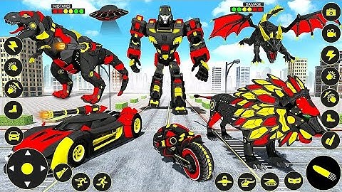 Multi Robot Transforming Games 2023: Blue Lion Tank Car Robot Hero Part3 - Android iOS Gameplay