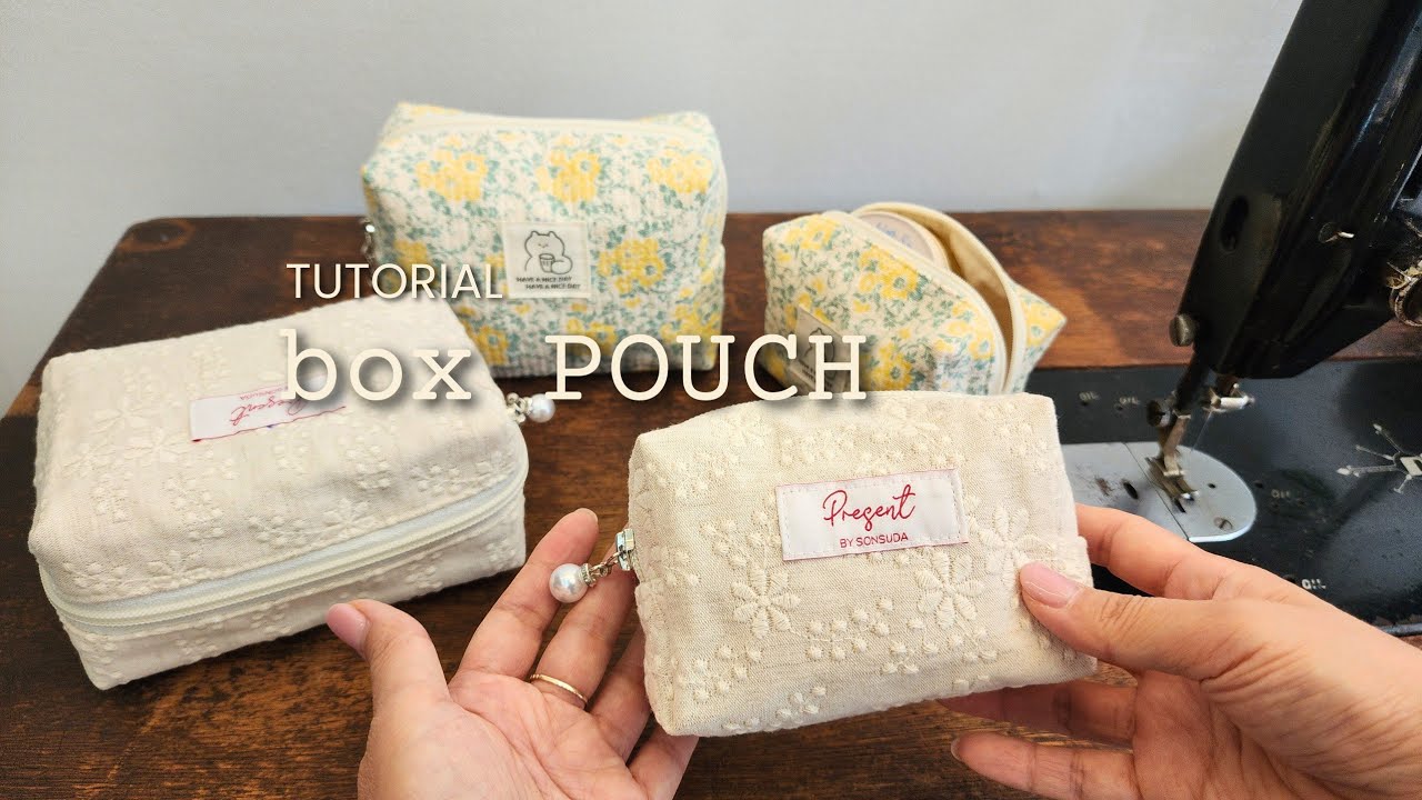 필요한 사이즈의 입체 파우치 함께 만들어요 사용된 재료는 더보기 참고해주세요