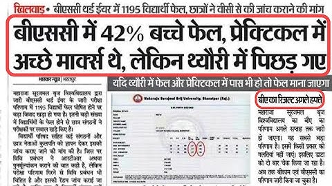 Msbu Ba, Result 2023| Msbu Ba,Bsc,Bcom Result 2023| BrijUniversity Ba Result 2023 | Msbu Result 2023