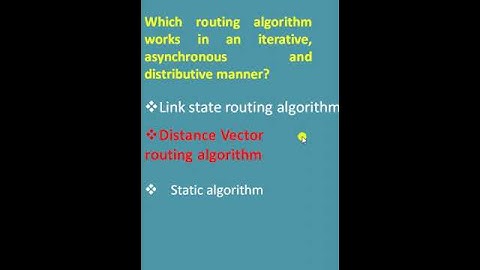 Routing Algorithm MCQs