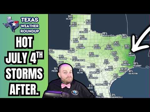Texas July 4 Forecast: Hot, Mostly Dry, A Few Storms