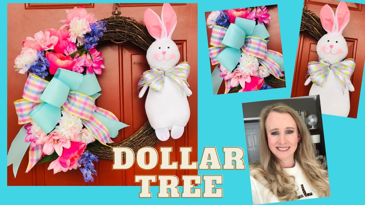 Easy and Inexpensive Dollar Tree Spring | Easter Wreath DIY New Bunny ...
