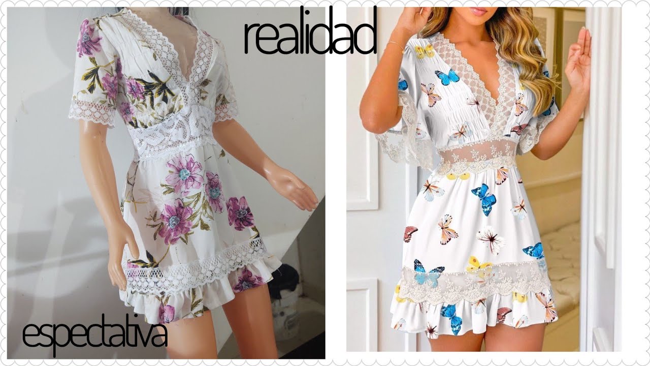 hermoso vestido corte imperio# tutorial paso a paso(escote en V )adornado  con encaje#aprende #facil - YouTube