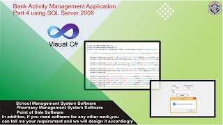 Bank Activity Management App: Part 4 | ATM System | Visual Studio C# | C# Interview Question | SQL