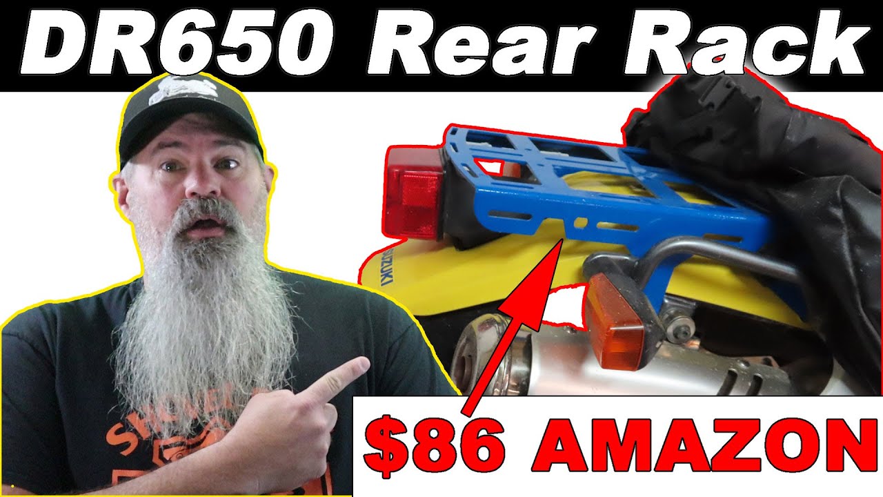 SUZUKI DR650 Rear RACK for $86 on Amazon, DUAL SPORT Mods - YouTube