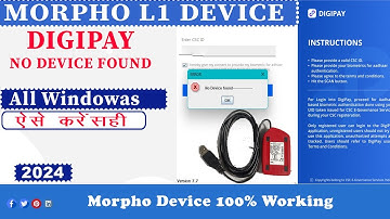 Digipay No Device Found | Digipay Me Morpho L1 Device install Kaise Karen | Morpho mso 1300 E3 RD L1