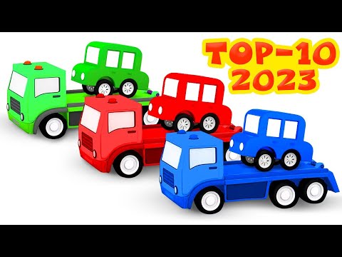 4 Küçük Araba | Bölüm Koleksiyonu |2023 TOP-10 🔝🔝🔝 Çocuklar İçin Çizgi Film 🚗🚘🚙🛵