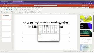 how to insert trademark symbol in Microsoft PowerPoint