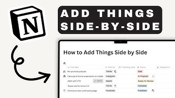 How to Add Things Side by Side in Notion | Notion Tutorial (2025)