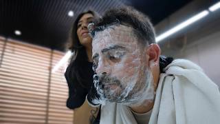 Turkish ASMR BARBER! Ultimate Care – Face Massage, Shaving, Washing