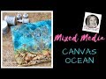 Mixed Media Canvas Art Ocean (Fabrika Decoru)