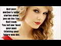 All Too Well By Taylor Swift (Lyrics)