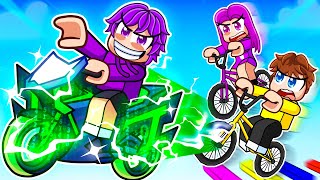 Hacker Speedrunner Vs Hunters In Roblox Bike Obby