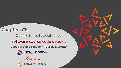 Chapter 6: Deposit source code to HAL using a SWHID
