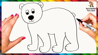 Como Desenhar Um Urso Polar Passo A Passo ‍️ Desenhar Urso Polar Facilmente