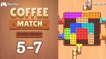Coffee Match Block Puzzle Levels 5, 6 & 7 Solution