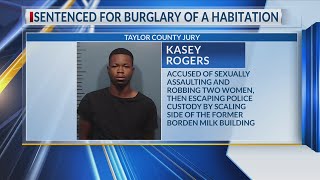 Suspect accused of sexually assaulting, robbing two women during burglaries in Abilene sentenced to