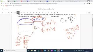 Use Density of wood to find the mass of a tree truck