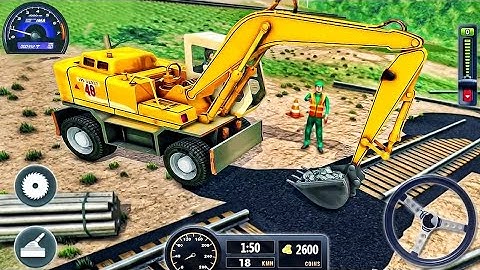City Train Track Construction Simulator game - Railroad Bridge Building Simulation -Android GamePlay