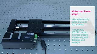 X-LRQ Motorized linear stage with built-in controllers | Zaber | Laser 2000
