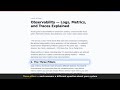 Observability — Logs, Metrics, and Traces Explained