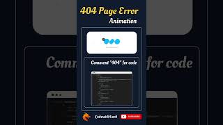 Creative 404 Error Page Animation – CodewithLord Short Tutorial