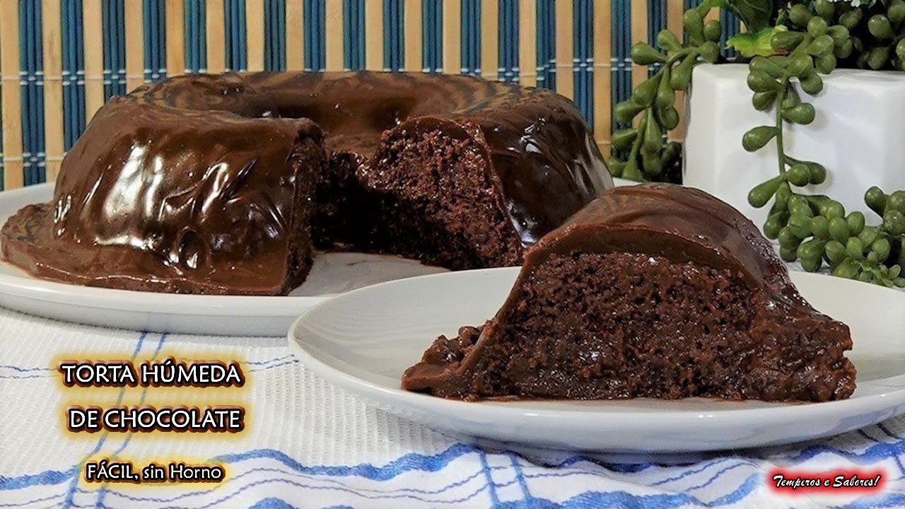 RICA TORTA HÚMEDA DE CHOCOLATE SIN HORNO Y FÁCIL