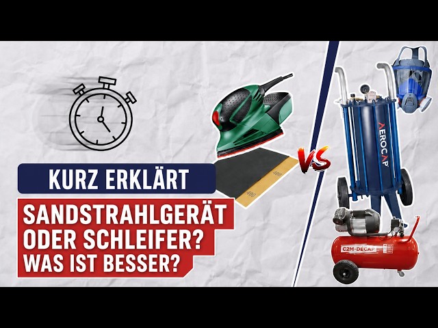 Holztisch restaurieren durch Sandstrahlen: AEROCAP 1001 vs. Schleifmaschine