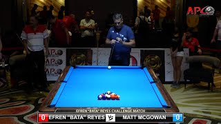 APC (Asia Pool Challenge) 2018 Manila - 2018-08-24 Efren Bata Reyes Challenge vs Matt McGowan