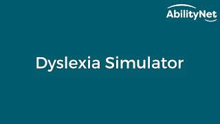 Dyslexia simulator