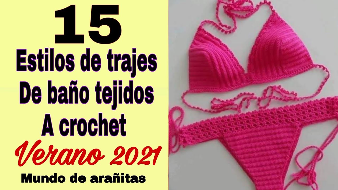 Trajes de baño tejidos a crochet 15 hermosos estilos ☀️VERANO 2021🏖️☀️ -  YouTube