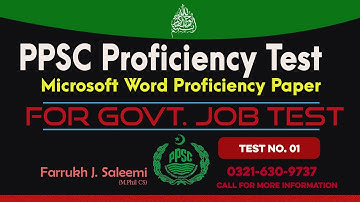 PPSC Proficiency Complete Solved Past Paper | MS Proficiency Test for PPSC | Past Papers