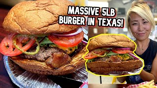 BUSTA'S 5LB BURGER CHALLENGE IN TEXAS!!! #RainaisCrazy