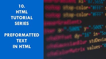 10 HTML Preformatted Text