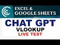 VLOOKUP with CHAT GPT in Excel &amp; Google Sheets - Live Stream
