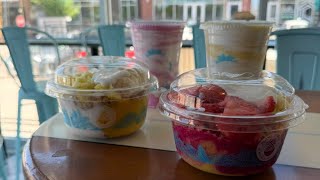 Trying out brand new items on the Playa Bowls menu!!!