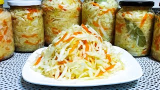 So simple and so delicious. The famous Russian Crunchy Fermented Cabbage | Eng.sub