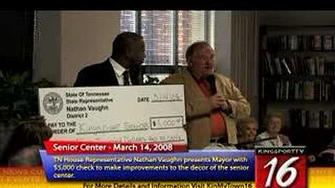 Senior Center recieves $5k from Nathan Vaughn