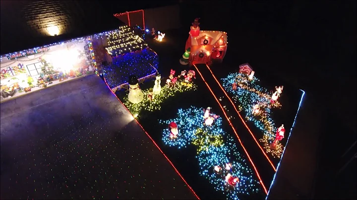 DJI Phantom 4 Drone Merry Christmas Happy Holidays 2016 Christmas Lights