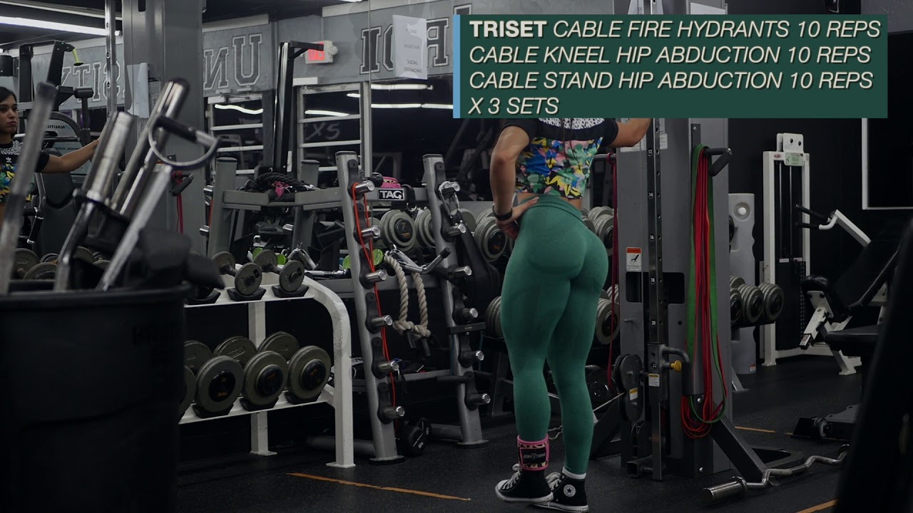 Triset Cable Fire Hydrants, Cable Kneeling Hip Abduction, Cable