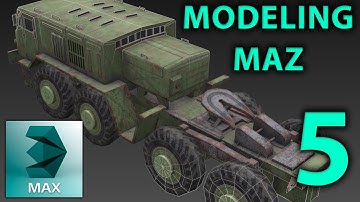 Low Poly Tutorial | 3dsmax vehicle tutorial | 3d military maz vehicle modeling | 5.