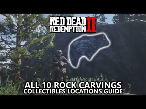 Red Dead Redemption 2 - All 10 Rock Carvings Locations - Geology for Beginners - Required for 100%