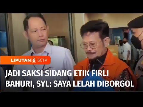 Eks Mentan Syahrul Yasin Limpo Jadi Saksi Sidang Firli Bahuri: Lelah Jalani Pemeriksaan | Liputan 6