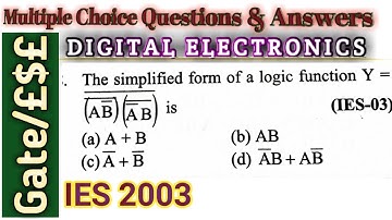 MULTIPLE CHOICE QUESTION ON DIGITAL LOGIC CIRCUITS