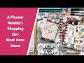 A Planner Newbie's Shopping List- Must Have Items